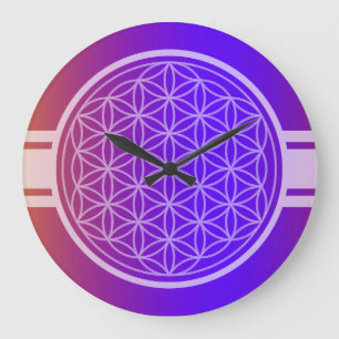 ONLY COLOR gradients sunrise - Flower of Life Large Clock