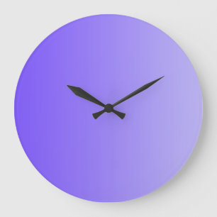 ONLY COLOR gradients - violet Large Clock