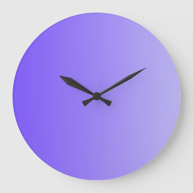 ONLY COLOR gradients - violet Large Clock (Front)
