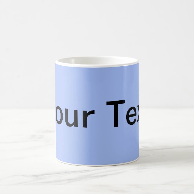 ONLY COLOR / light blue + your text Coffee Mug (Center)