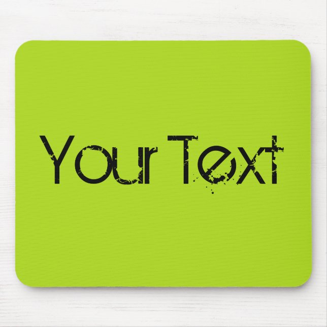 ONLY COLOR / light green + your text Mouse Pad (Front)
