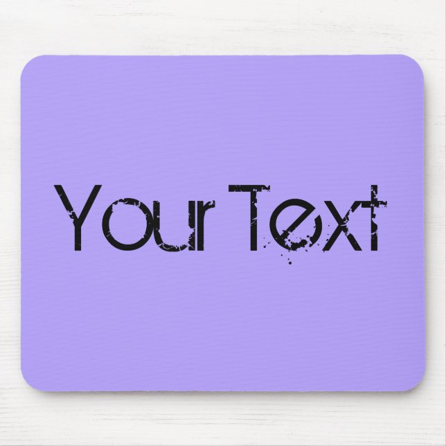 ONLY COLOR / light violet + your text Mouse Pad (Front)