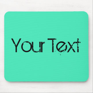 ONLY COLOR / mint + your text Mouse Pad