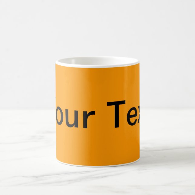 ONLY COLOR / orange + your text Coffee Mug (Center)