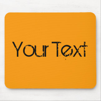 ONLY COLOR / orange + your text Mouse Pad