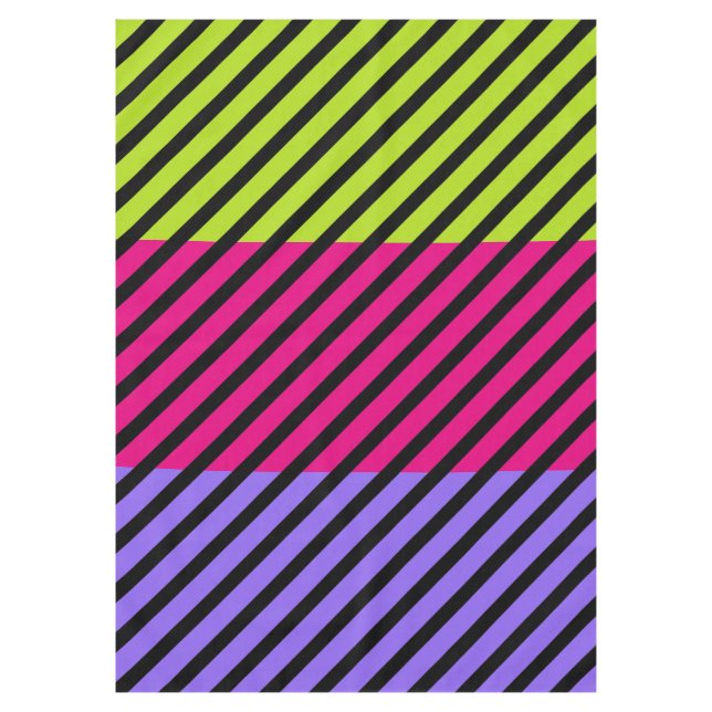 ONLY COLOR pattern & black stripes + your backgr. Tablecloth (Front)