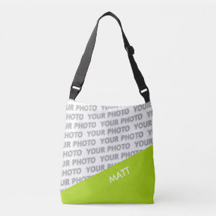 ONLY COLOR RECTANGLES - spring green + your ideas Crossbody Bag