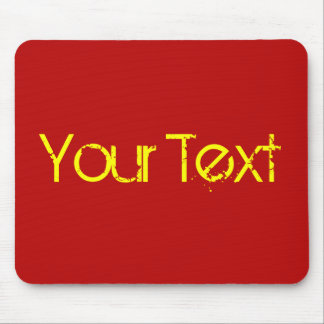 ONLY COLOR / red + your text Mouse Pad