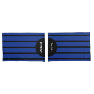 ONLY COLOR STRIPES - blue + your backg. Pillowcase