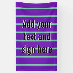 ONLY COLOR STRIPES - purple + your backg. Banner