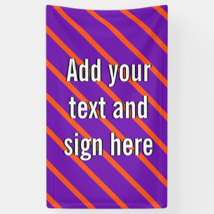 ONLY COLOR STRIPES - purple + your backg. Banner