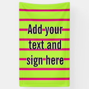 ONLY COLOR STRIPES - spring green + your backg. Banner