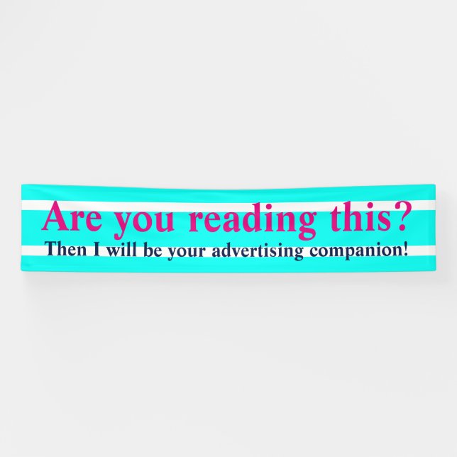 ONLY COLOR STRIPES - turquoise + your backg. Banner (Horizontal)