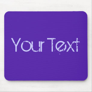 ONLY COLOR / violet + your text Mouse Pad
