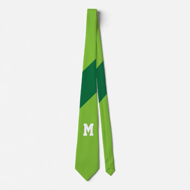 Only Colour Back. - diagonal dark green + your ide Tie (Front)