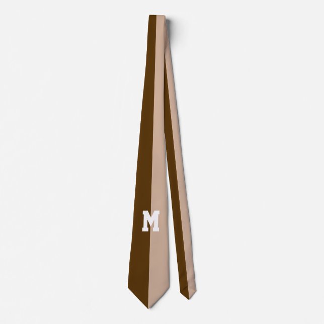 Only Colour Backgr. - 1/2 dark brown + your idea Tie (Front)