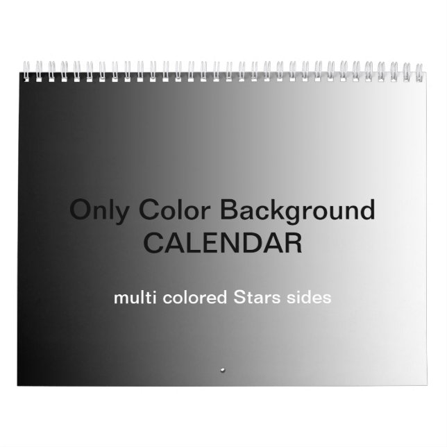Only Colour Backgr Calendar - multi coloured stars (Cover)