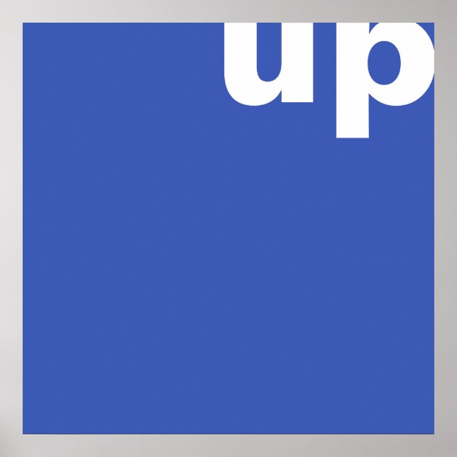 Only Colour Background - blue + your ideas Poster (Front)
