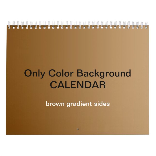 Only Colour Background Calendar - Brown Gradients (Cover)