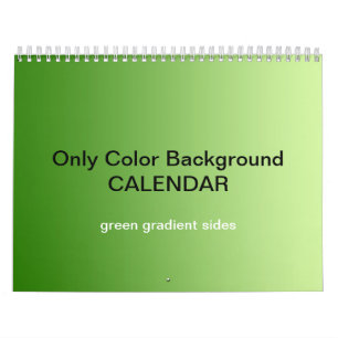 Only Colour Background Calendar - Green Gradients