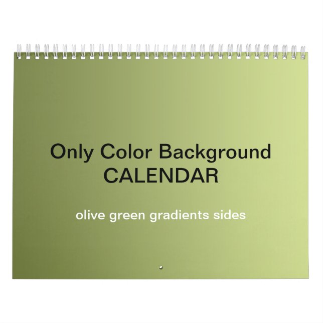 Only Colour Background Calendar - green olive grad (Cover)