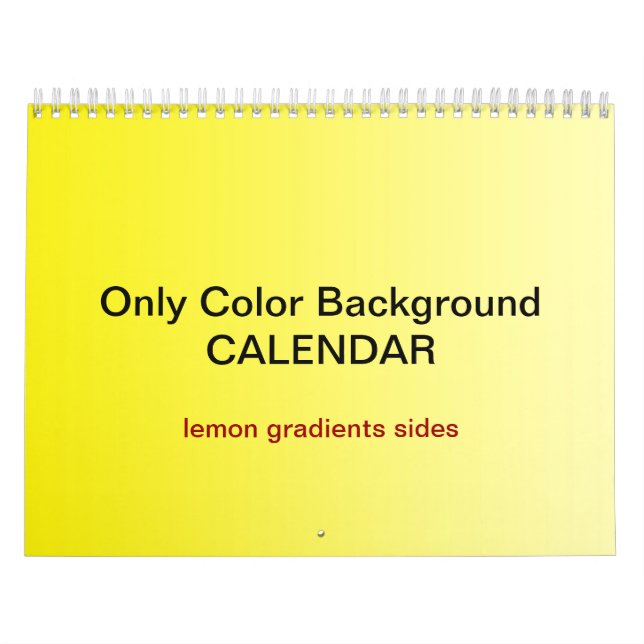 Only Colour Background Calendar - lemon gradients (Cover)