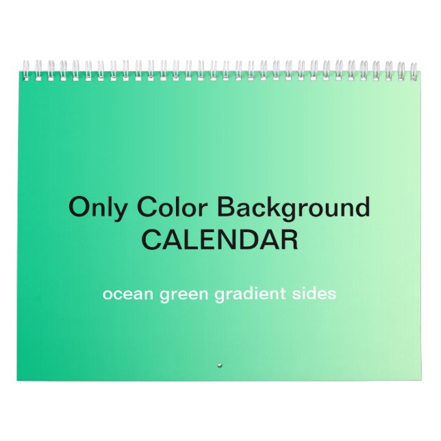 Only Colour Background Calendar - ocean green Grad (Cover)