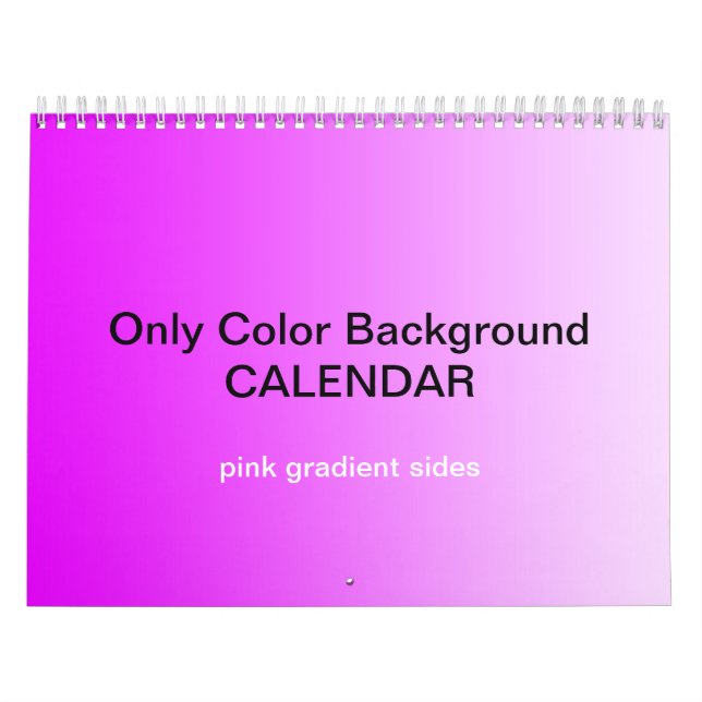 Only Colour Background Calendar - Pink Gradients (Cover)