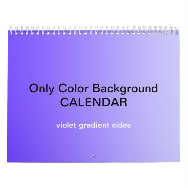 Only Colour Background Calendar - Violet Gradients (Cover)