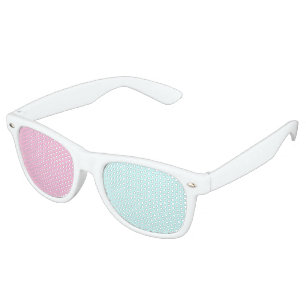 Only Colour Background - light pink & ice blue Retro Sunglasses