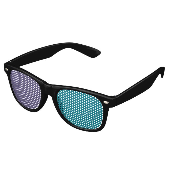 Only Colour Background - lilac petrol + your ideas Retro Sunglasses (Angled)