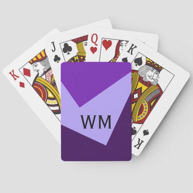 Only Colour Background - lilac violet Playing Cards (Back)