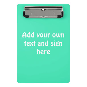 Only Colour Background - mint green + your ideas Mini Clipboard