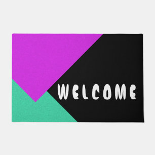 Only Colour Background - mint pink + your ideas Doormat