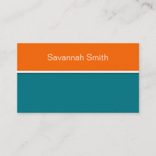 Only Colour Background - orange + your ideas Business Card
