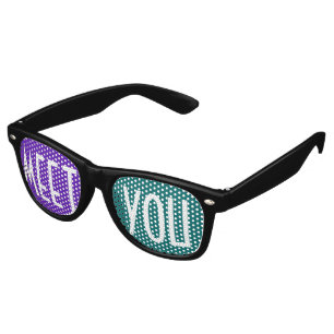 Only Colour Background - purple petrol + your idea Retro Sunglasses