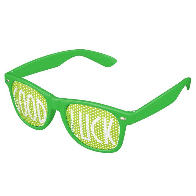 Only Colour Background - spring green + your ideas Retro Sunglasses (Angled)