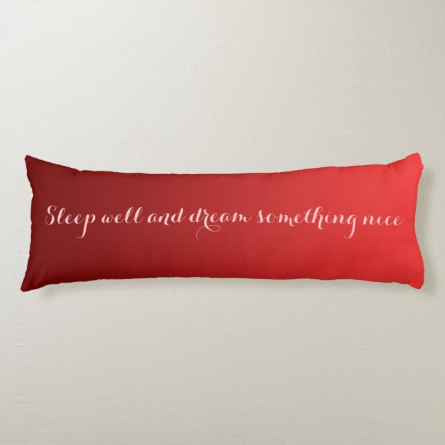 Only Colour Gradients - red + your text Body Cushion (Front)