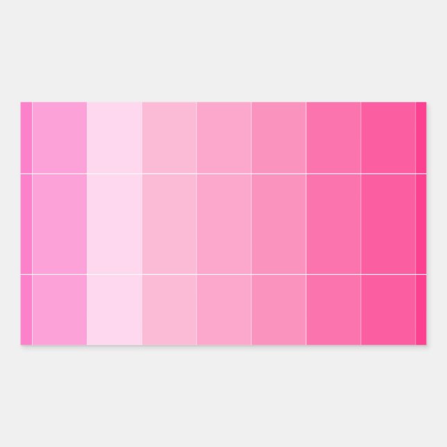 Only Colour Hot Pink Ombre Rectangular Sticker (Front)