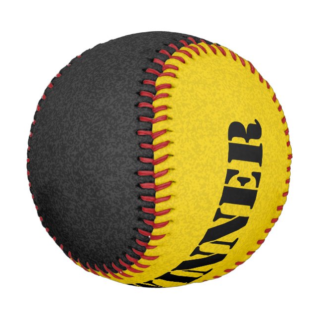 Only Colour splatter - black & dark yellow Baseball (Angled)