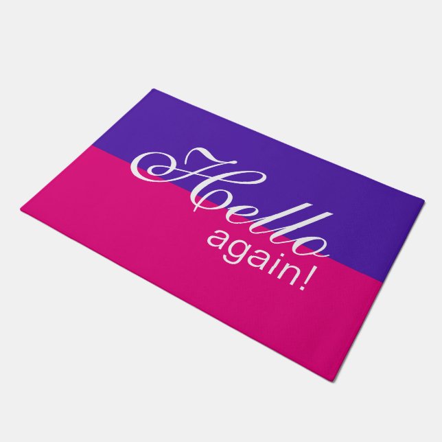 Only Colour violet + your background & ideas Doormat (Angled)