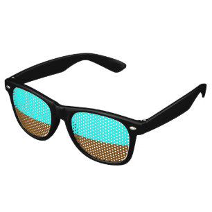 Only Colours brown turquoise + your ideas Retro Sunglasses