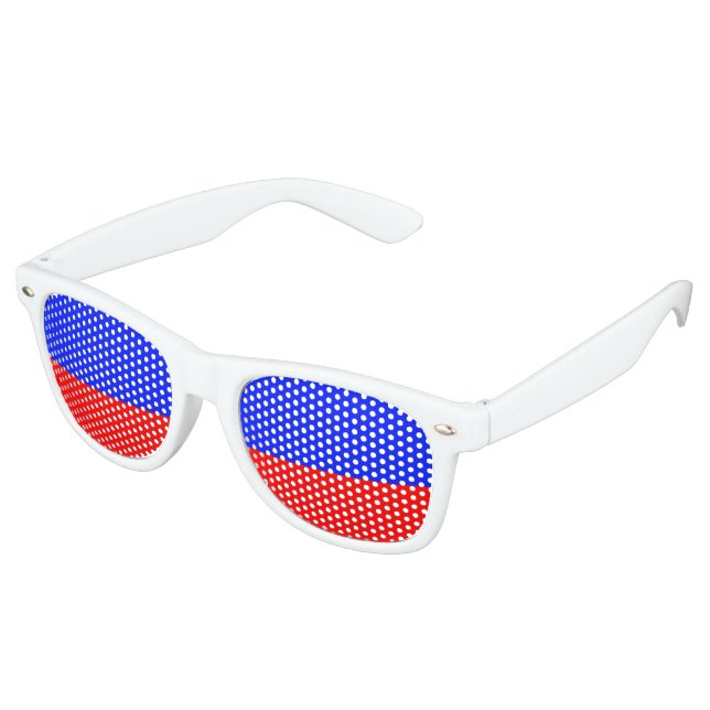 Only Colours fire red & royal blue + your ideas Retro Sunglasses (Angled)