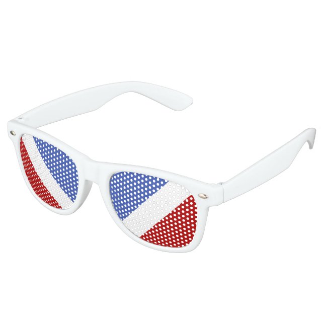 Only Colours red & blue + your ideas Retro Sunglasses (Angled)