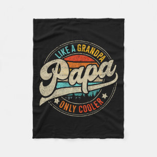 Only Cooler Vintage For Grandpa Fathers Day Birthd Fleece Blanket
