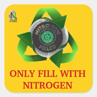 Only Fill With Nitrogen Square Sticker