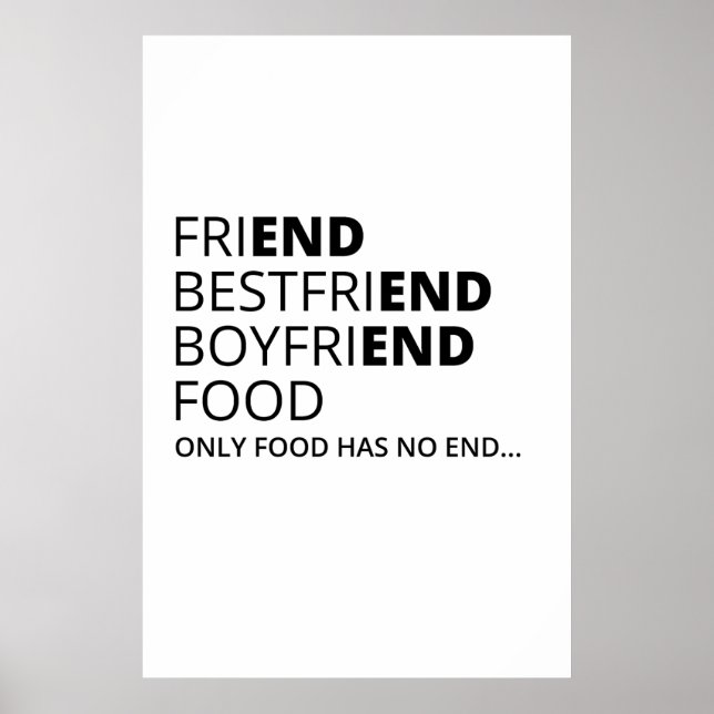 Only food has no end poster (Front)
