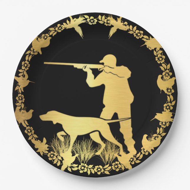 Only for real hunters paper plates  (Front)