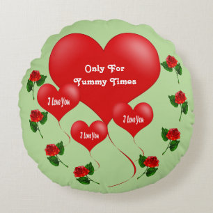 Only for Yummy times - Valentine's round pillow
