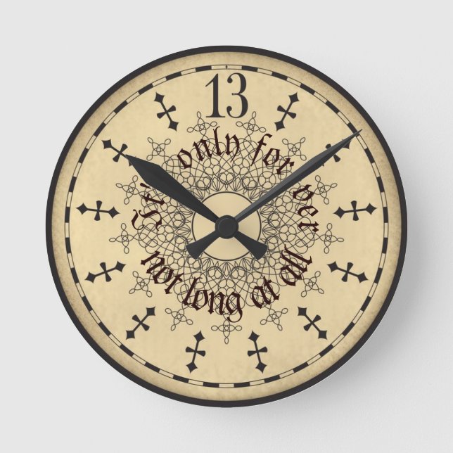 "Only Forever" 13-hour Round Clock (Front)
